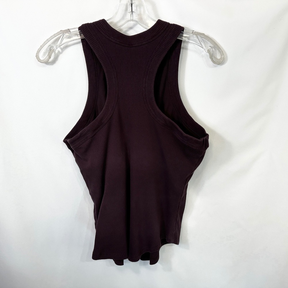 Fabletics Plus Size 1X XXL Tank Top Ribbed‎ Racerback Deep Plum Activewear 639 - Picture 2 of 8